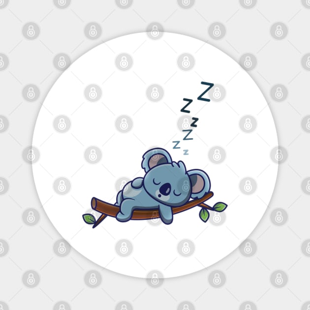 Koala sleeping Magnet by piksimp